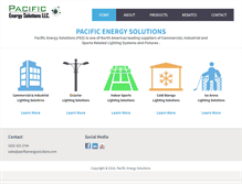 Tablet Screenshot of pacificenergysolutions.com